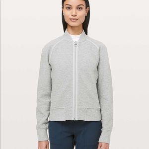 Lululemon On Repeat Bomber Jacket, Grey, Size 2